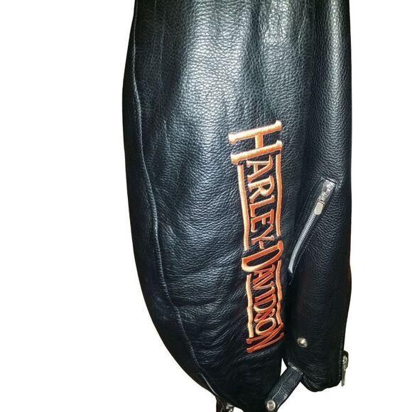 Harley-Davidson Black Leather Biker Jacket - Picture 6 of 12
